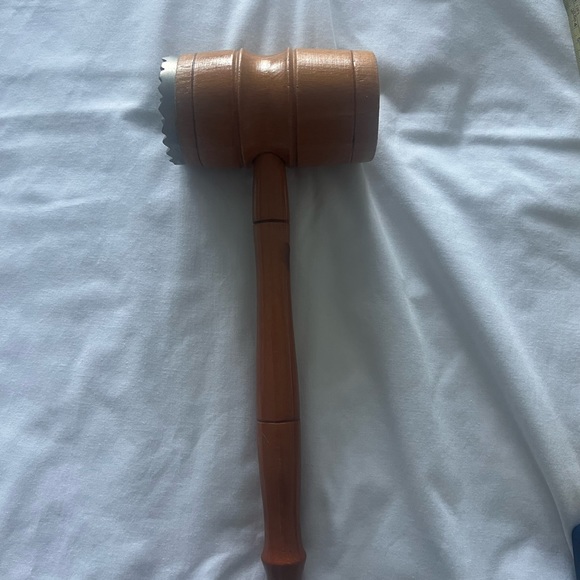 Large Vintage Wooden Meat Tenderizer MALLET 12" LONG - Picture 8 of 10